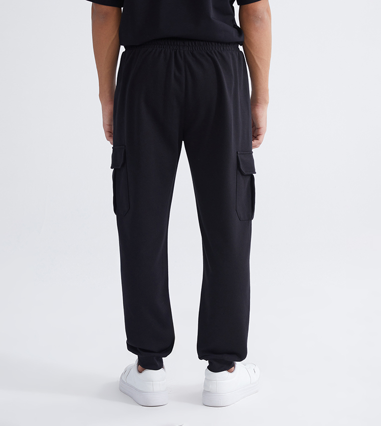 Drawstring Waist Cargo Trousers