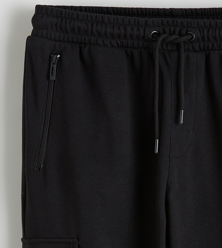 Drawstring Waist Cargo Trousers