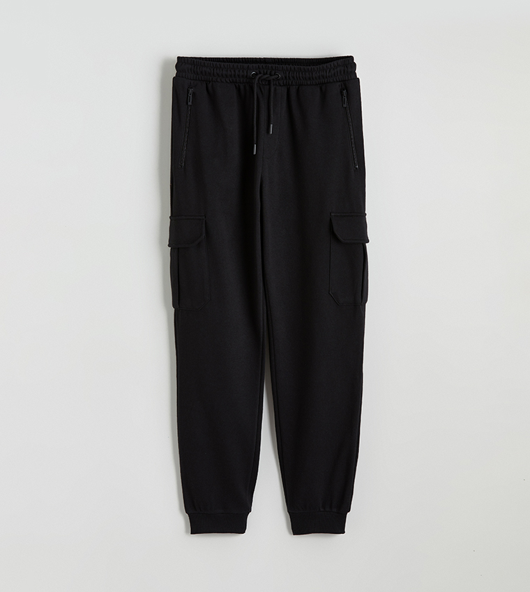 Drawstring Waist Cargo Trousers