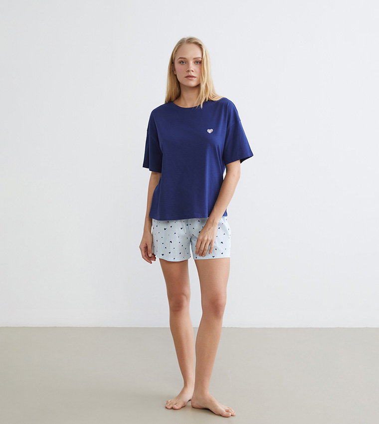 Printed Shorty Pyjama Set