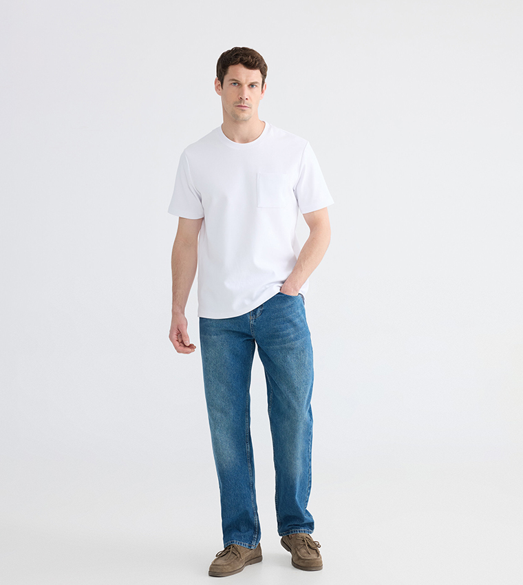 Solid Crew Neck Short Sleeves T-Shirt