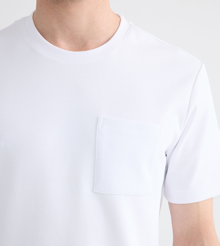 Solid Crew Neck Short Sleeves T-Shirt