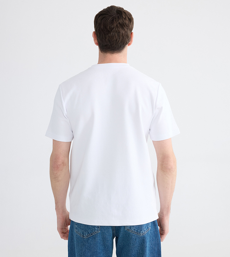 Solid Crew Neck Short Sleeves T-Shirt