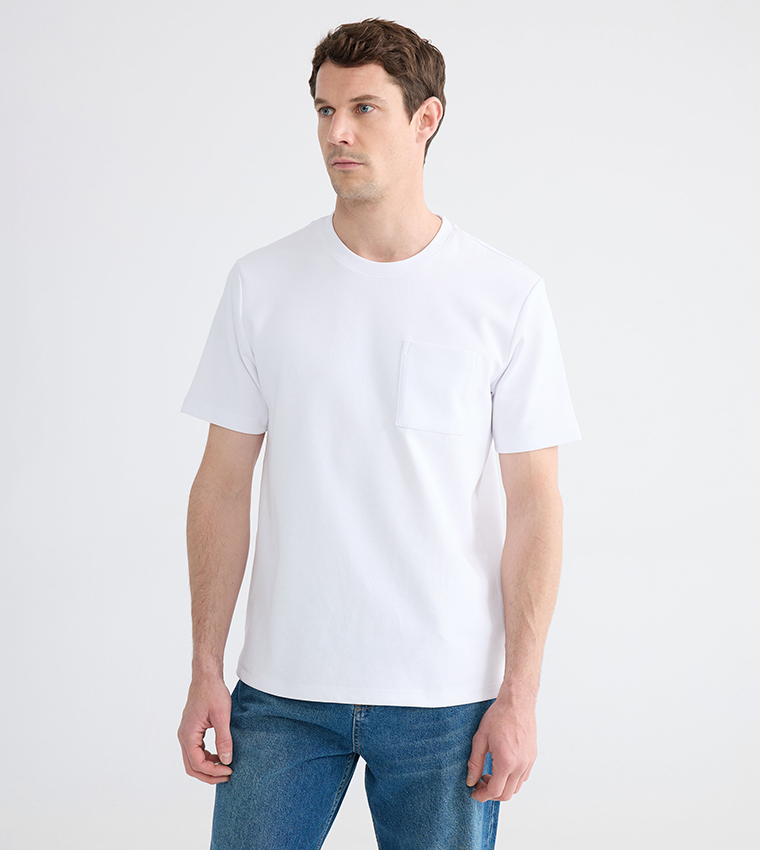 Solid Crew Neck Short Sleeves T-Shirt