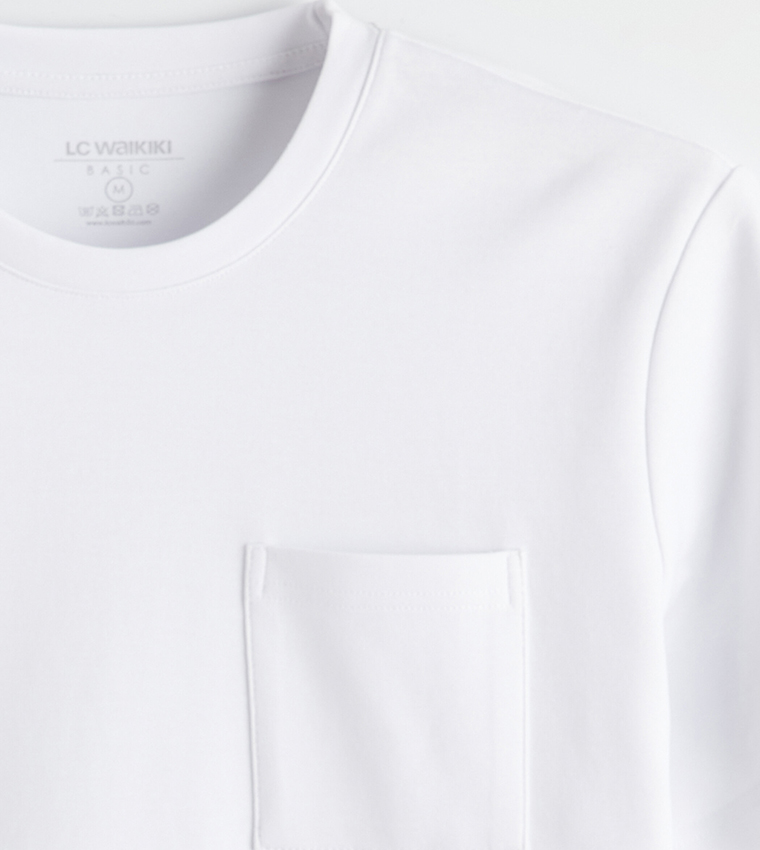 Solid Crew Neck Short Sleeves T-Shirt