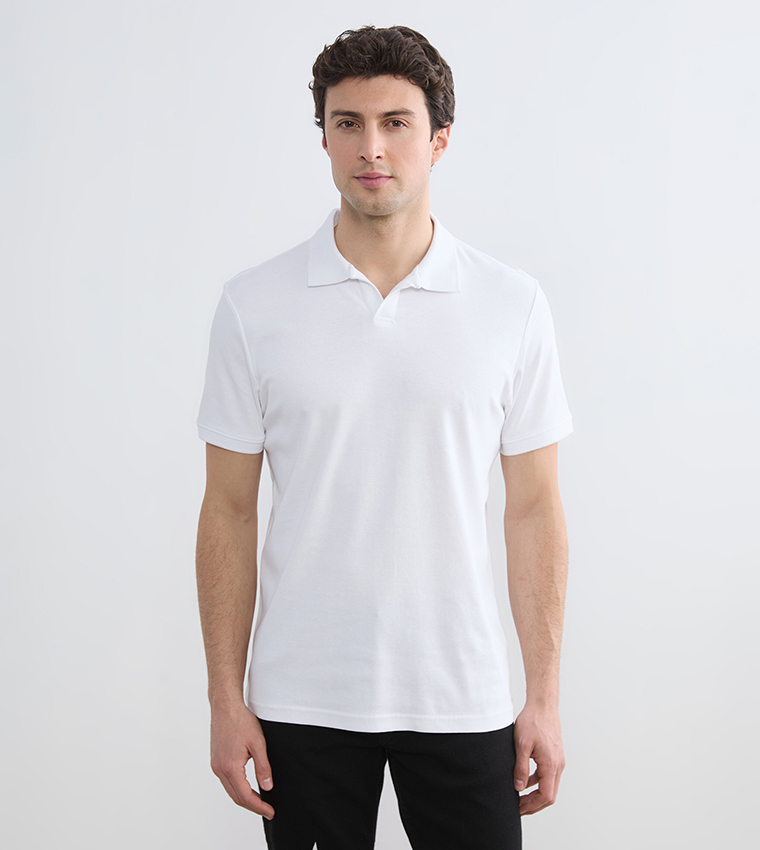 Solid Short Sleeves Polo T-Shirt