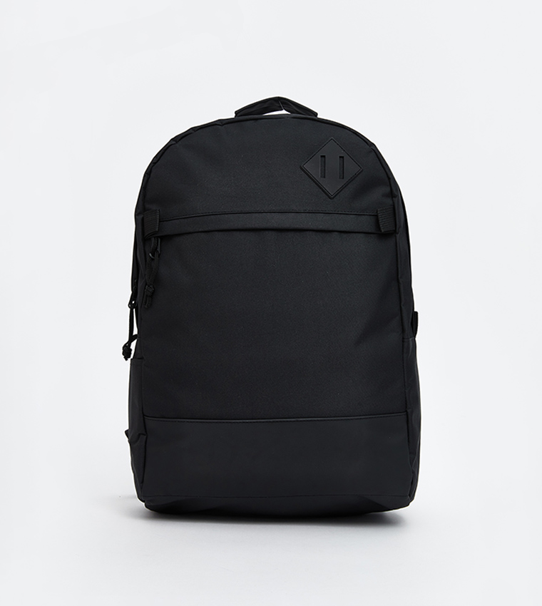 Solid Zipper Backpack