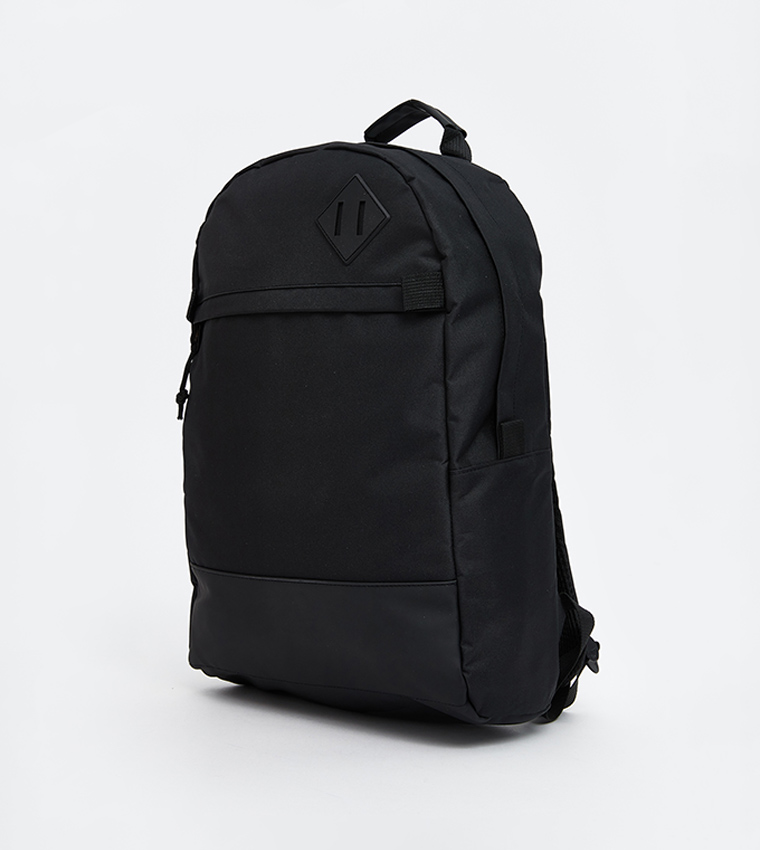 Solid Zipper Backpack