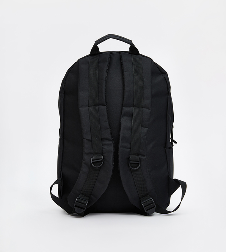 Solid Zipper Backpack