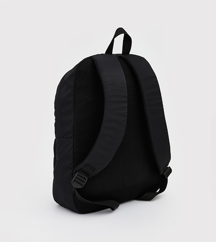 Solid Multi-Pocket Buckle Backpack