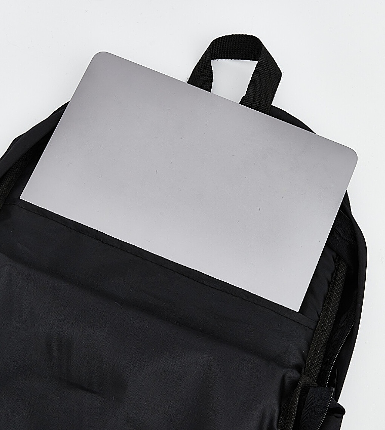 Solid Multi-Pocket Buckle Backpack