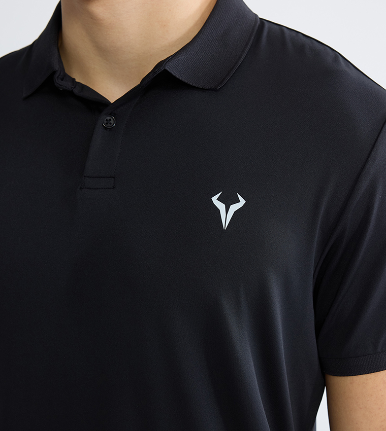 Printed Short Sleeves Active Polo T-Shirt