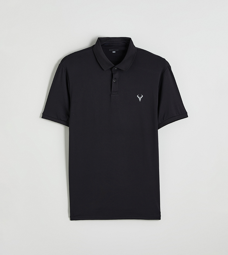 Printed Short Sleeves Active Polo T-Shirt