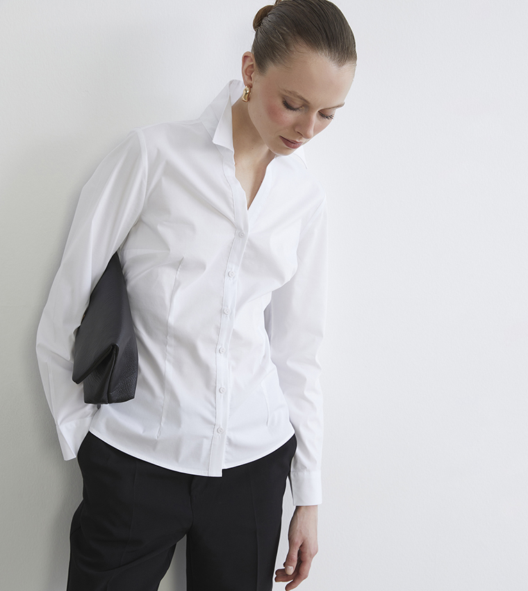 Solid Slim Fit Long Sleeves Shirt
