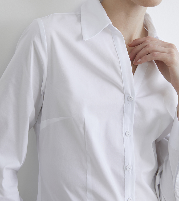 Solid Slim Fit Long Sleeves Shirt