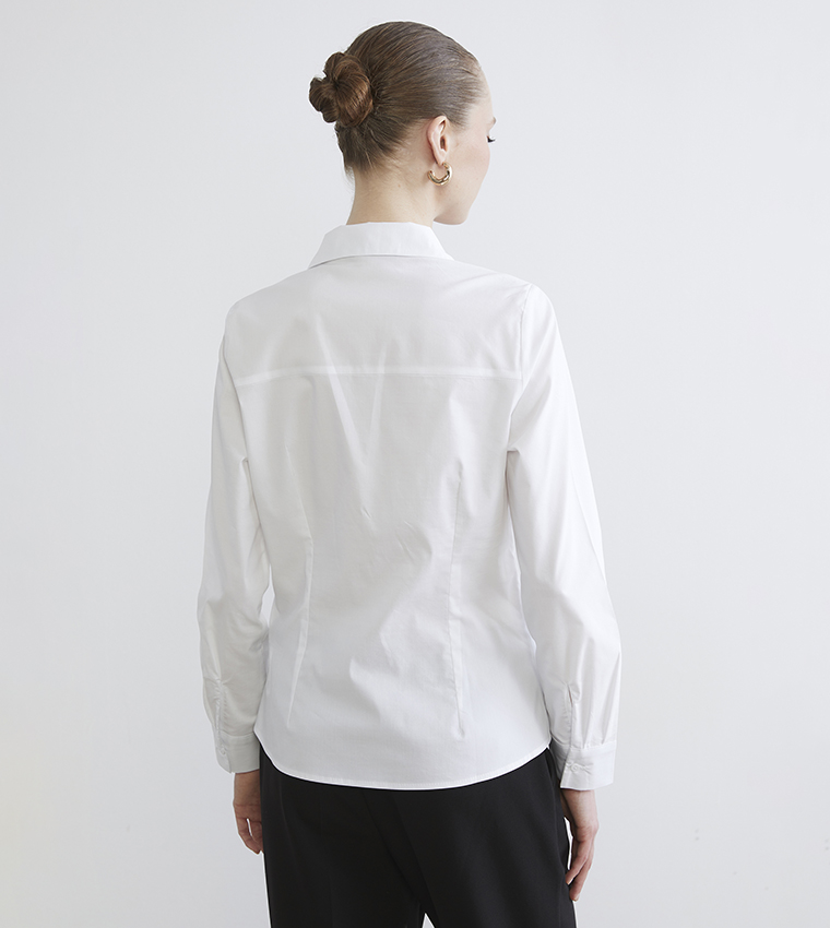 Solid Slim Fit Long Sleeves Shirt