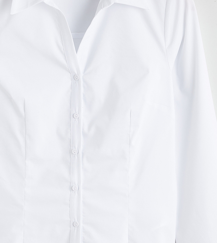 Solid Slim Fit Long Sleeves Shirt