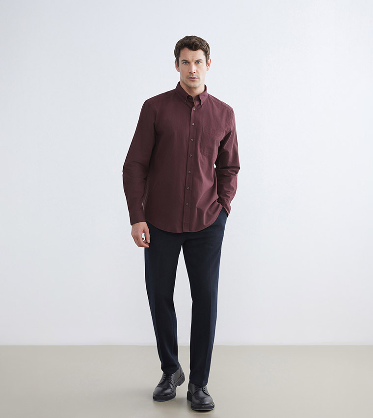 Linen Blend Long Sleeves Shirt