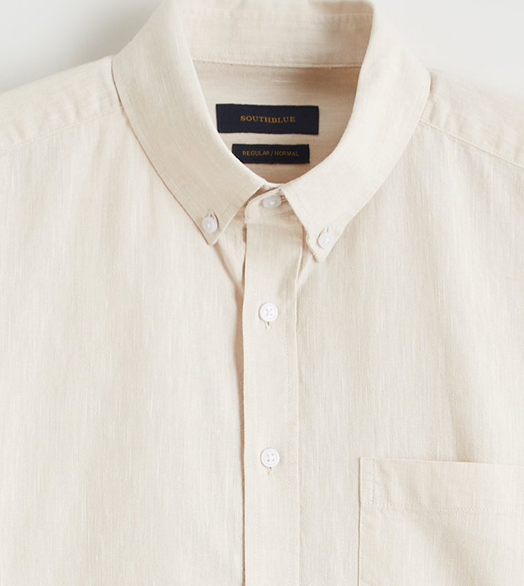 Linen Blend Long Sleeves Shirt