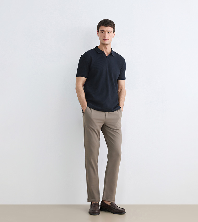 Solid Slim Fit Trousers