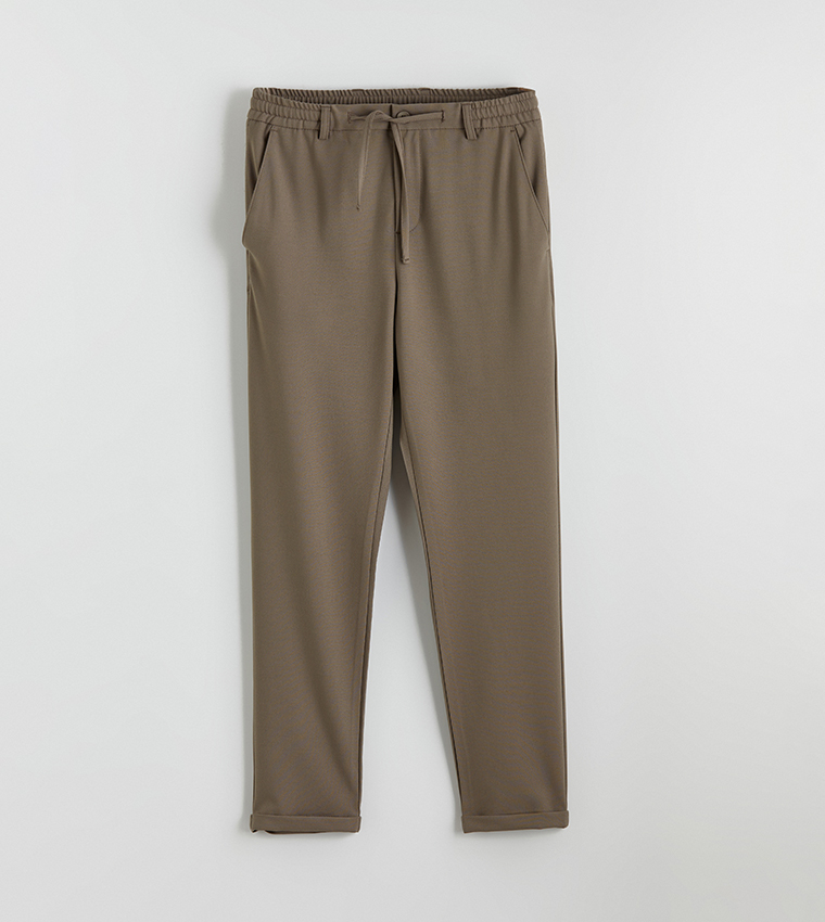 Solid Slim Fit Trousers