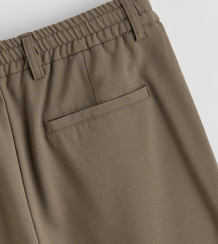 Solid Slim Fit Trousers