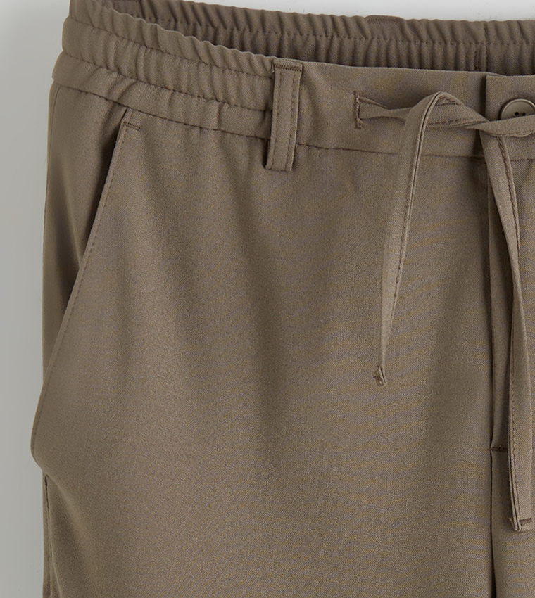 Solid Slim Fit Trousers