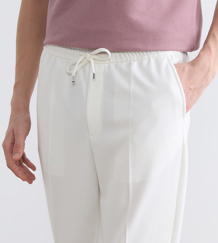 新品　salsation Slim-Fit Drawstring Pants Buy LC Waikiki Drawstring Waist Slim Fit Trousers In White