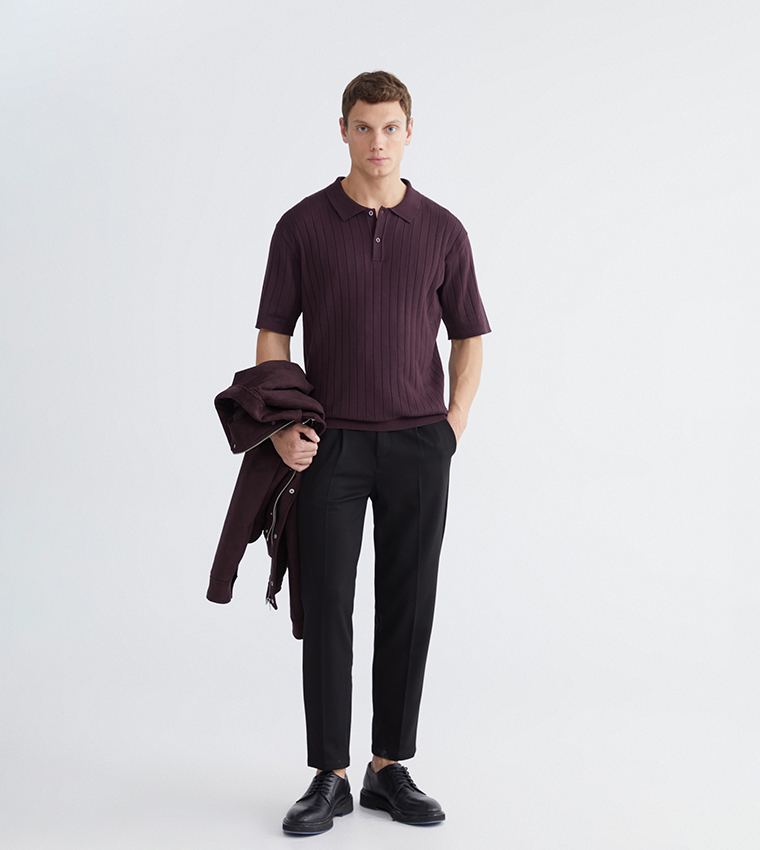 Mid Rise Slim Fit Trousers