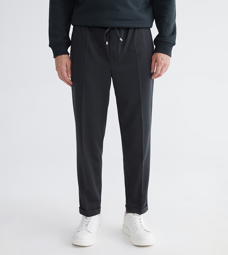 Folded Hem Regular Fit Trousers