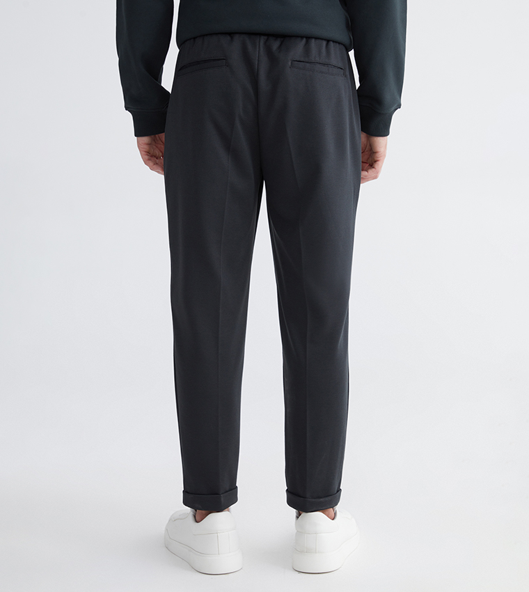 Folded Hem Regular Fit Trousers