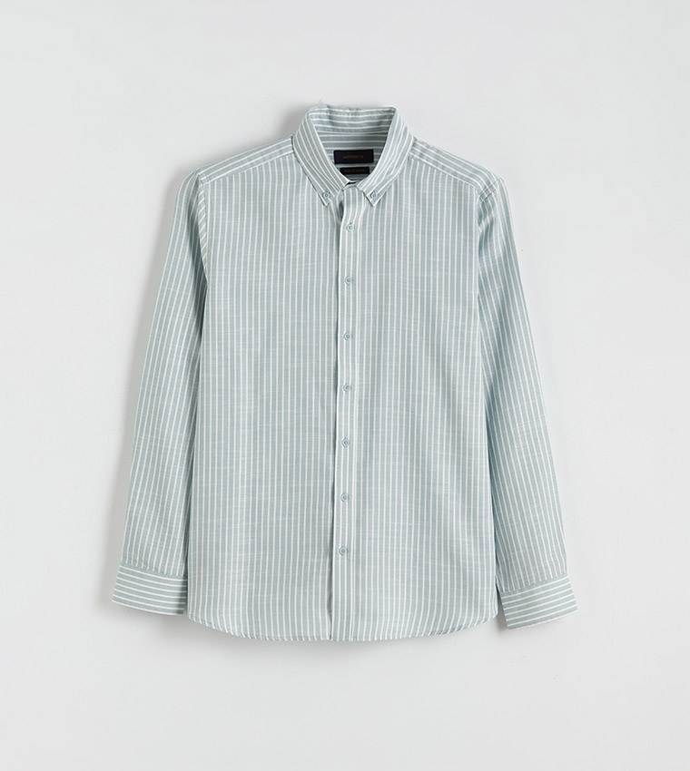 Striped Long Sleeves Dobby Shirt