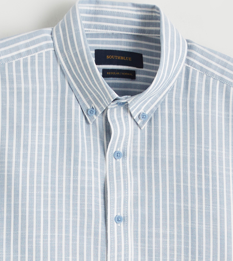 Striped Long Sleeves Dobby Shirt