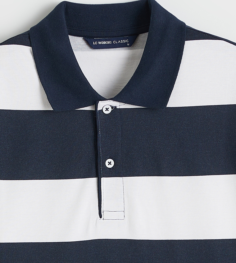 Striped Short Sleeves Polo T-Shirt