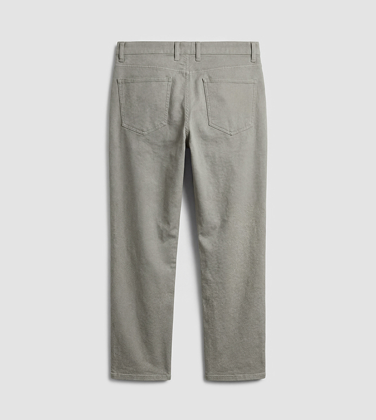 Solid Straight Fit Trousers