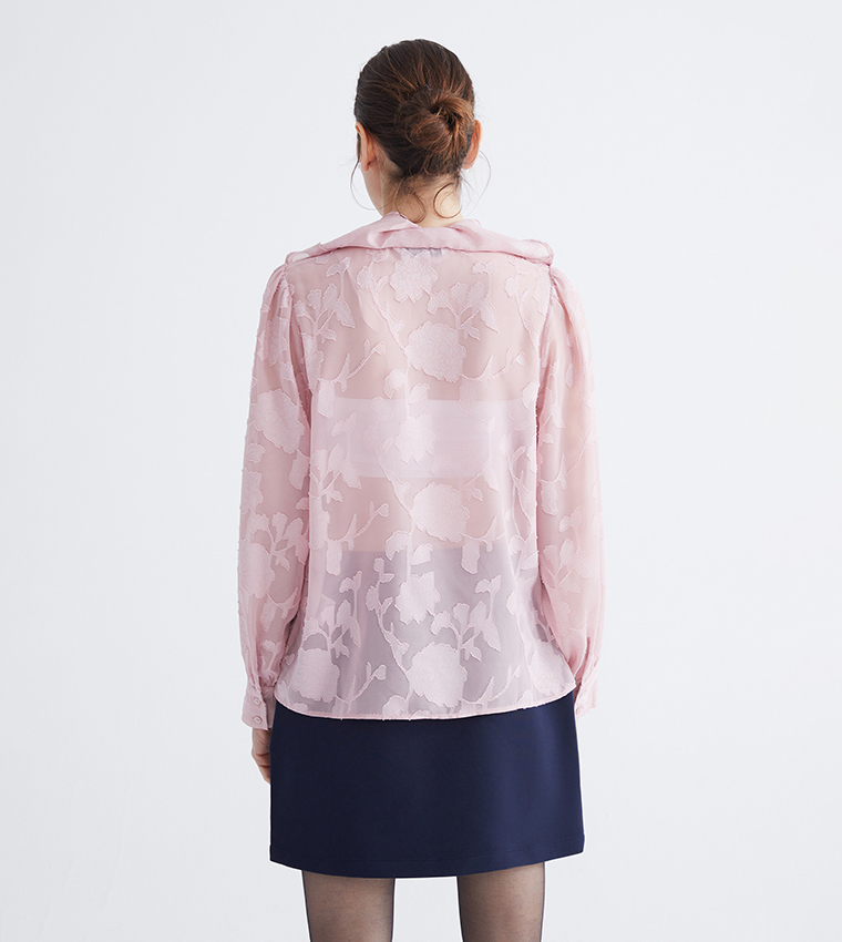 Embroidered V-Neck Top