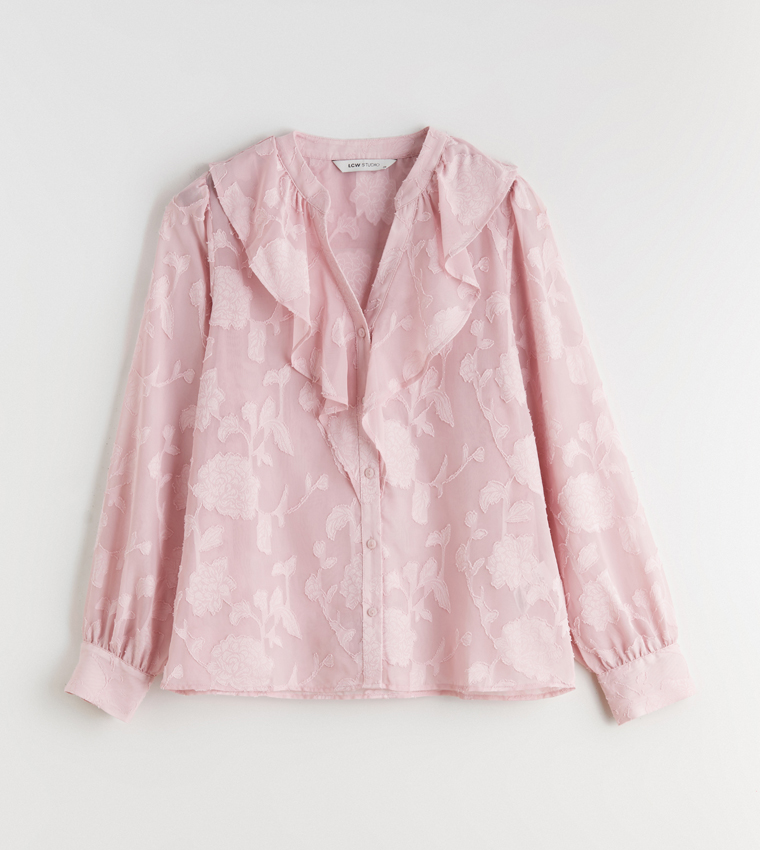 Embroidered V-Neck Top