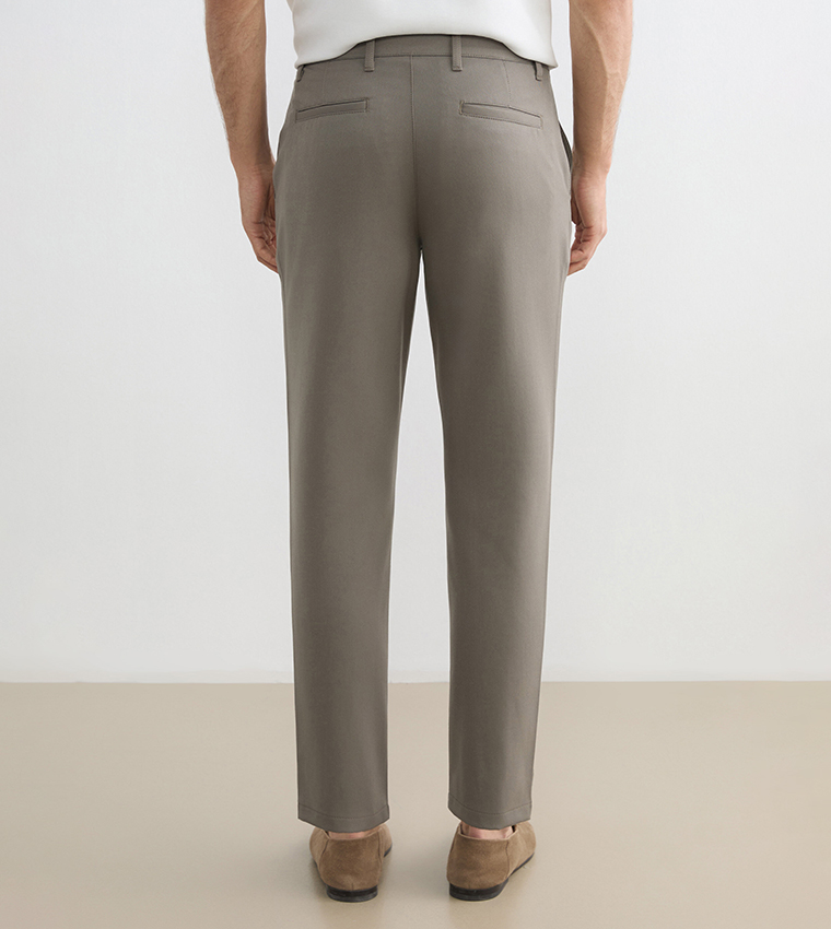 Solid Slim Fit Trousers