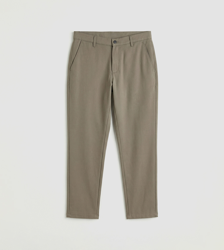 Solid Slim Fit Trousers