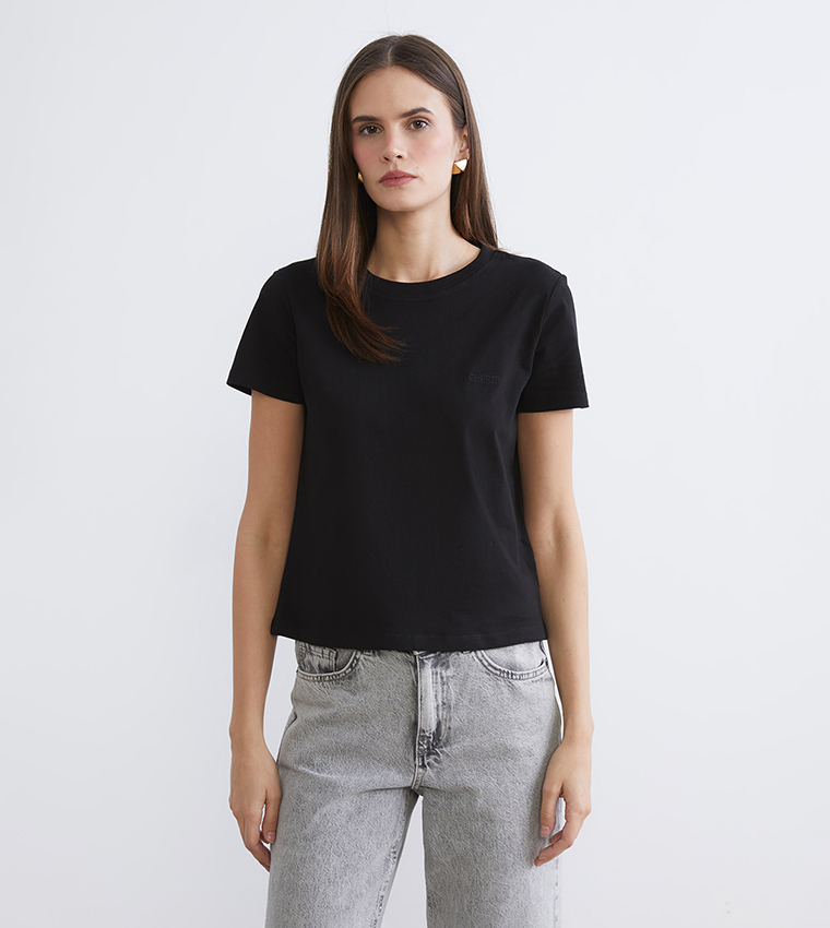 Solid Crew Neck T-Shirt