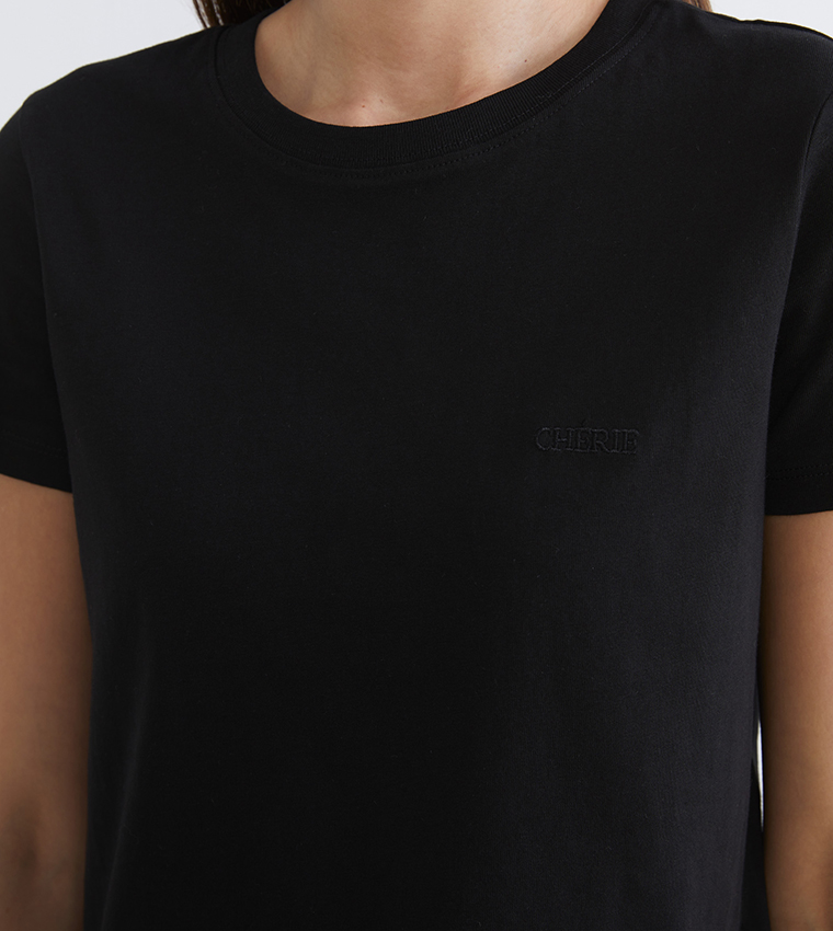 Solid Crew Neck T-Shirt