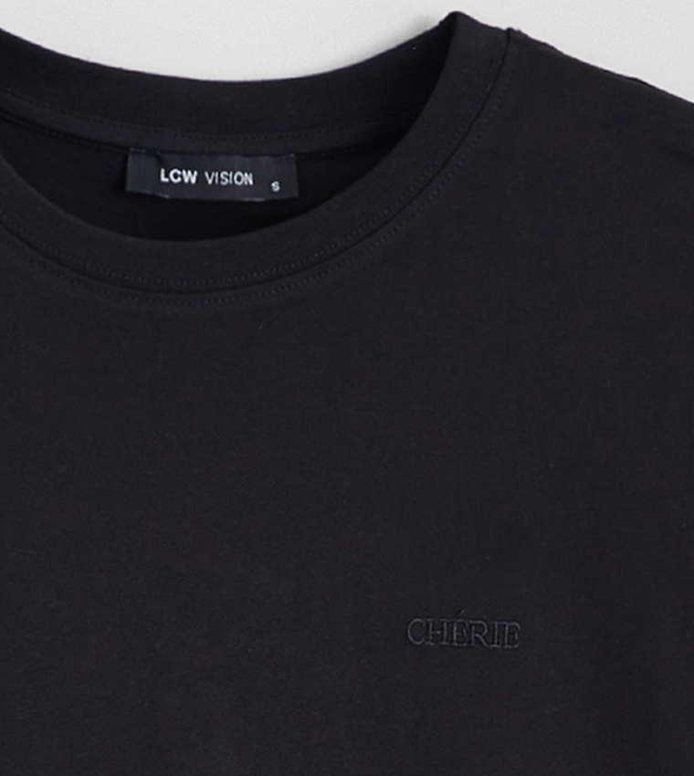 Solid Crew Neck T-Shirt