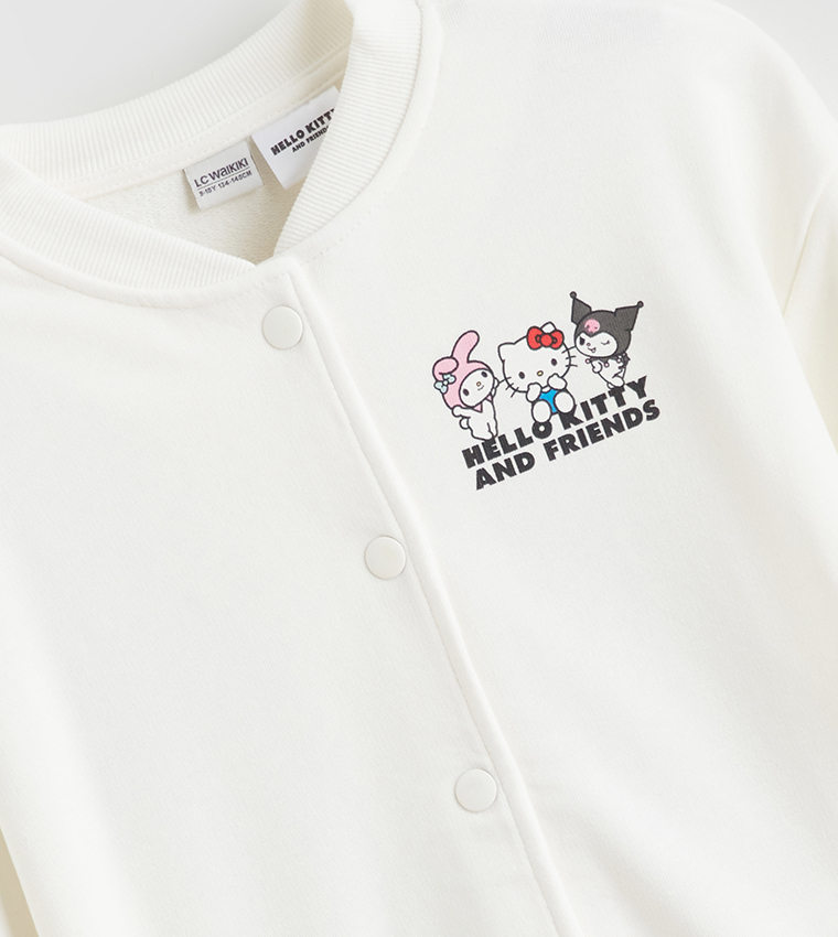 Hello Kitty and Friends Printed Snap Button Closure Jacket