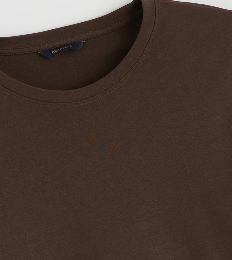 تيشيرت رجالي كاجوال سادة كم قصير 