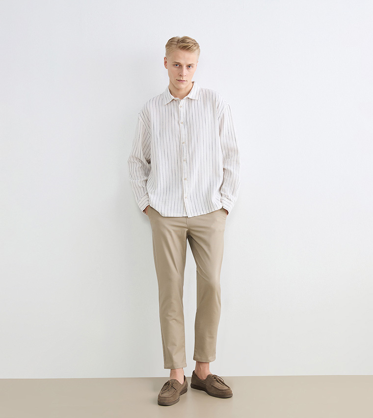 Solid Slim Fit Chinos