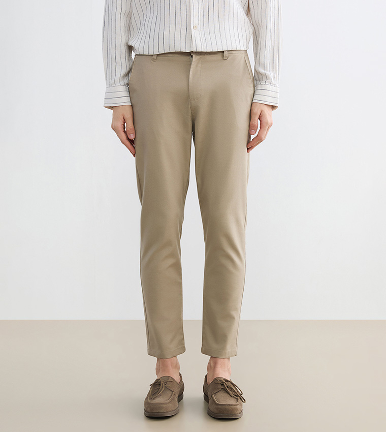 Solid Slim Fit Chinos