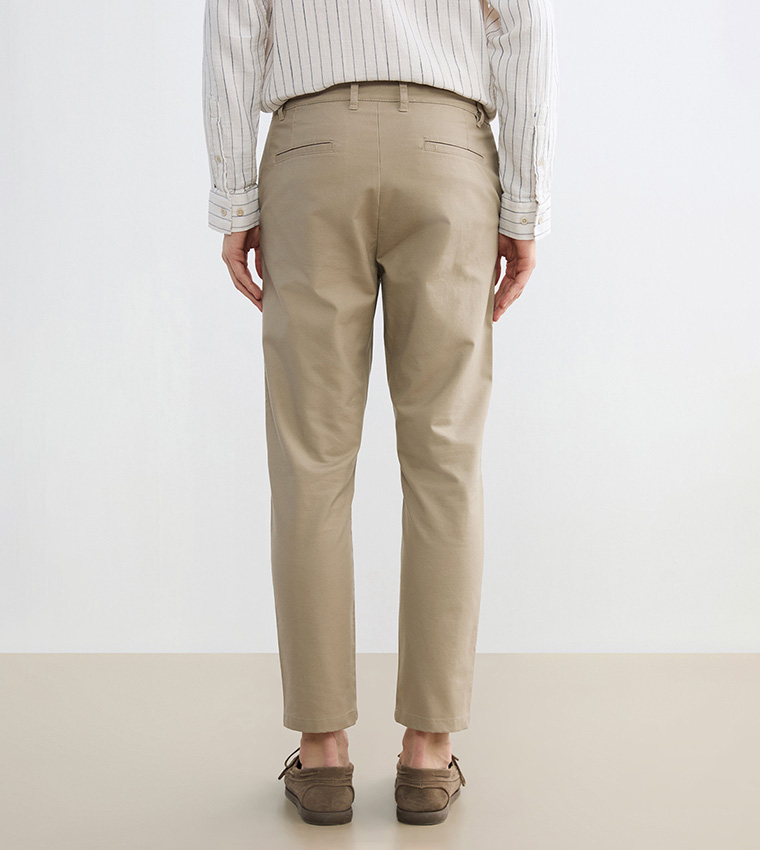 Solid Slim Fit Chinos