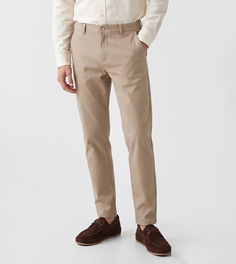 Solid Slim Fit Chinos