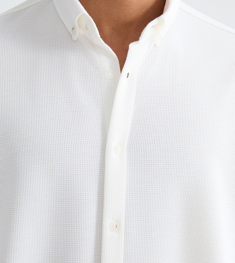 Textured Long Sleeves Casual Shirt