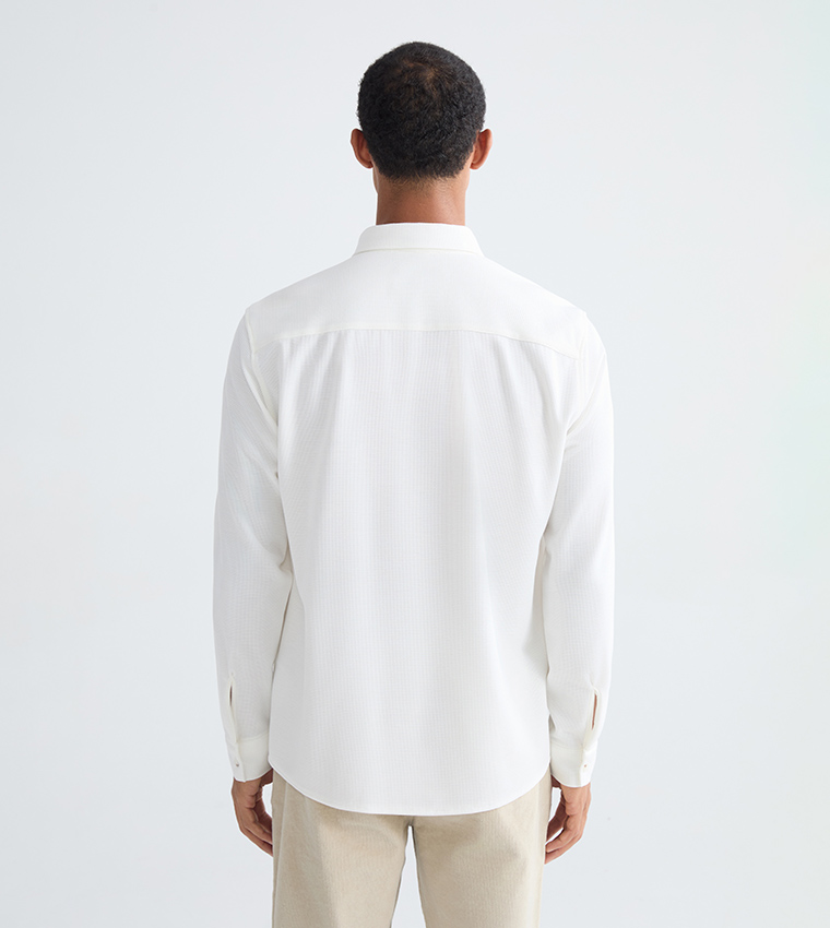 Textured Long Sleeves Casual Shirt